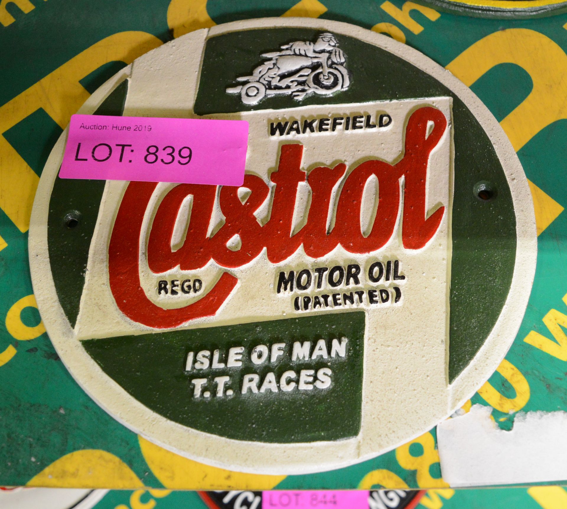 Castrol Motor Oil Cast Sign.