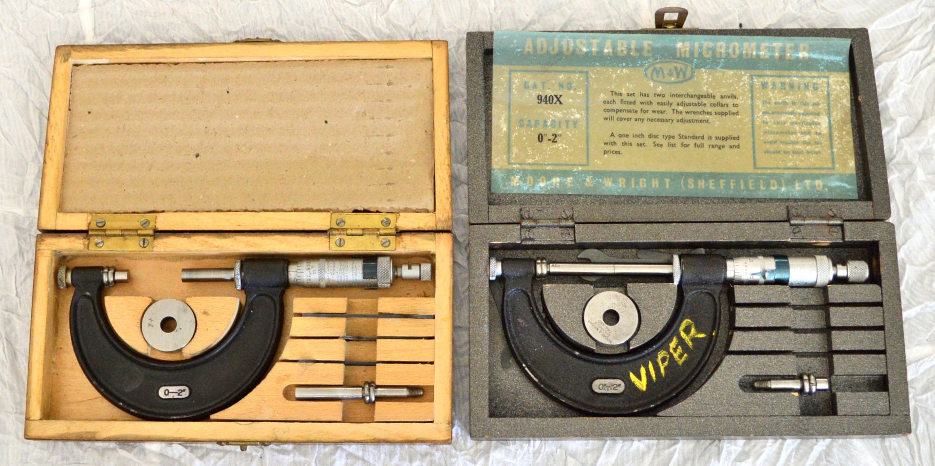 2x Moore & Wright Micrometers 0-2". - Image 2 of 2