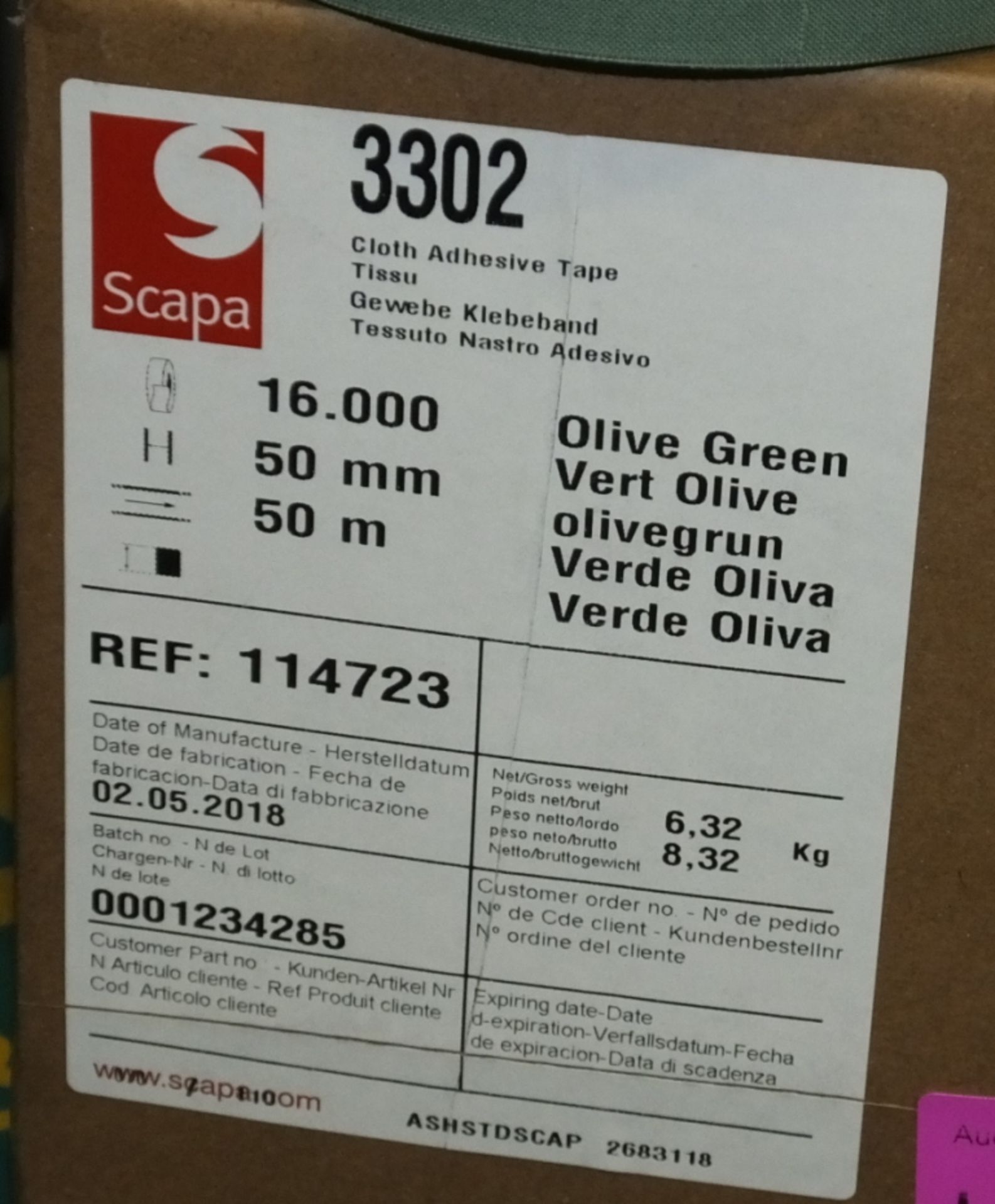 Scapa Ilive Green Tape 50mm x 50M - 16 per box - 2 boxes - Image 3 of 3