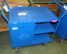 Metal Trolley With Cupboard L1100 x W600 x H1040mm