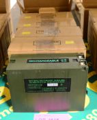 5x Clansman 24V 4.0Ah Batteries NSN 6140996208057.