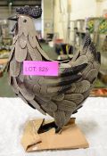 Metal Ornament - Grey Hen.