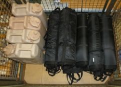 9x Mattress Pads / Roll Mats, 4x Military Storage cans