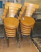 12x Stackable Wooden Chairs