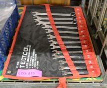 Tectool 14pcs Combination Spanner Set - 24mm spanner missing.