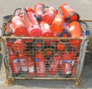 Pallet of mixed fire extinguishers
