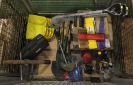 Hand Tools, 2x Bottle Jacks, , Spades, Snow Shovels, Press unit, Refulators, On Tow Signs,