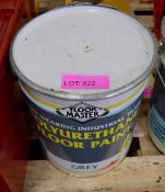 20ltrs Grey Polyurethane Industrial Floor Paint - Grey.