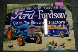 Ford & Fordson Tin Sign 700 x 500mm.