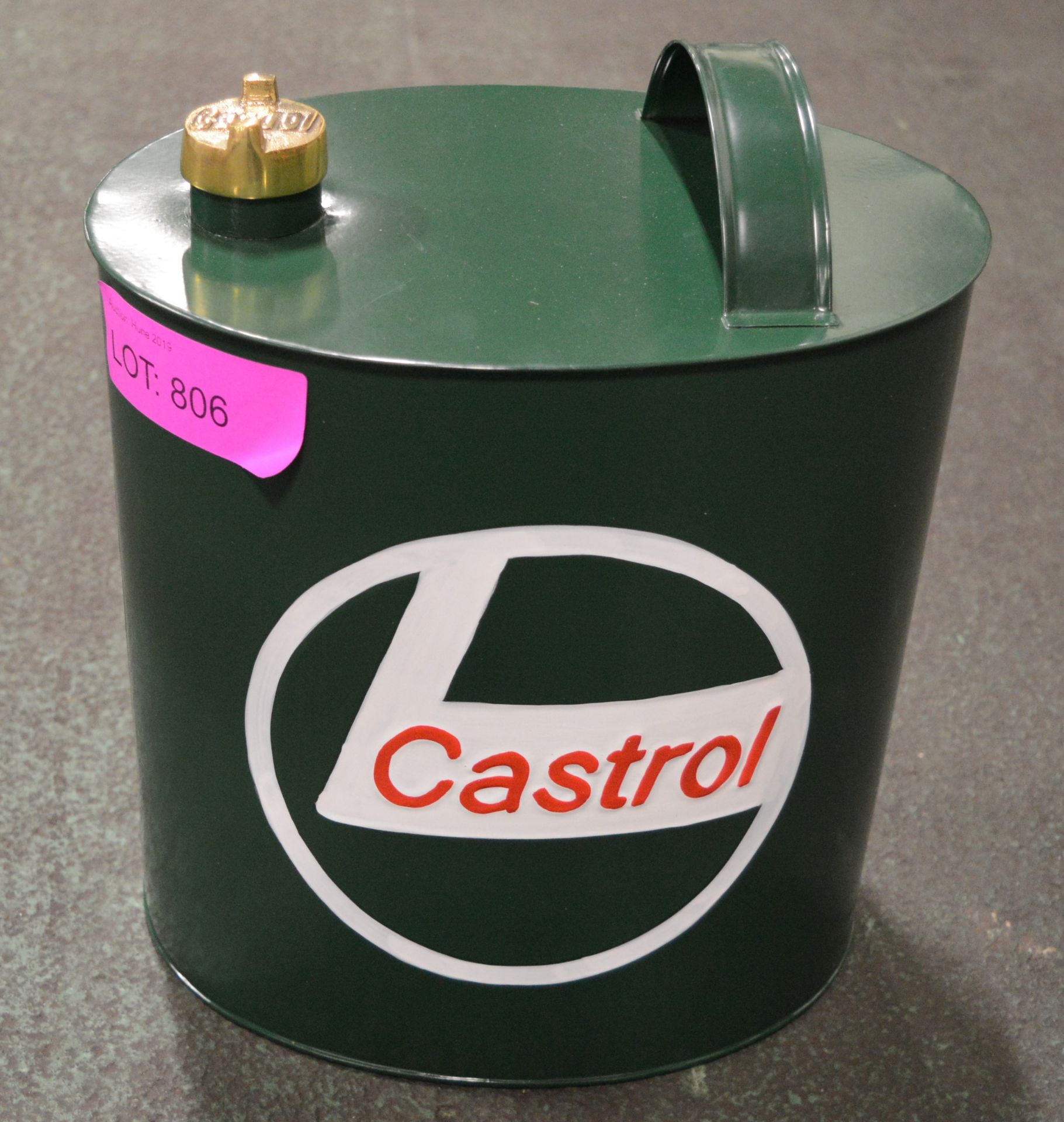 Castrol Round Oil Can.