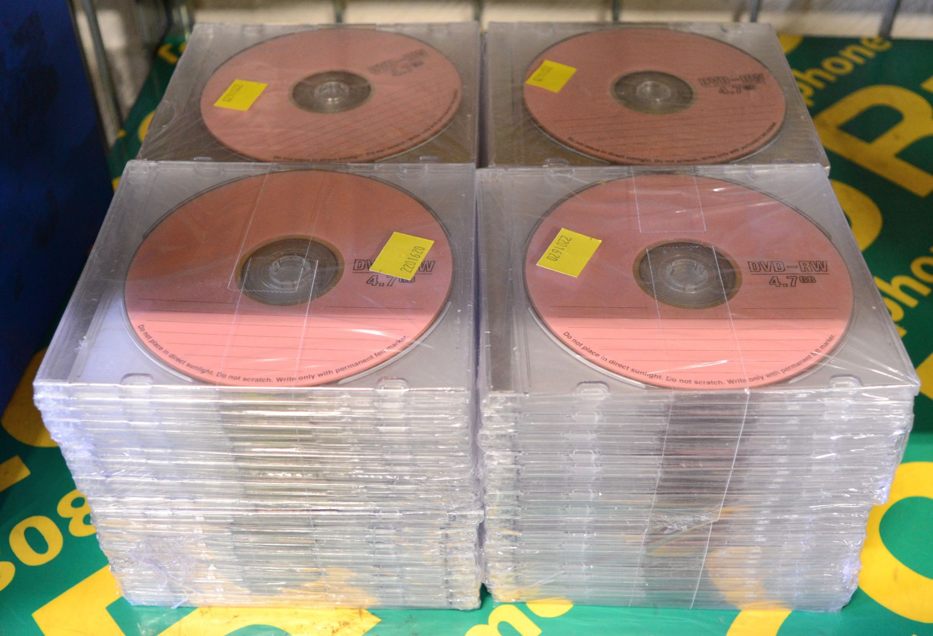 4x Packs DVD-RW 4.7GB - 25x Discs per pack.