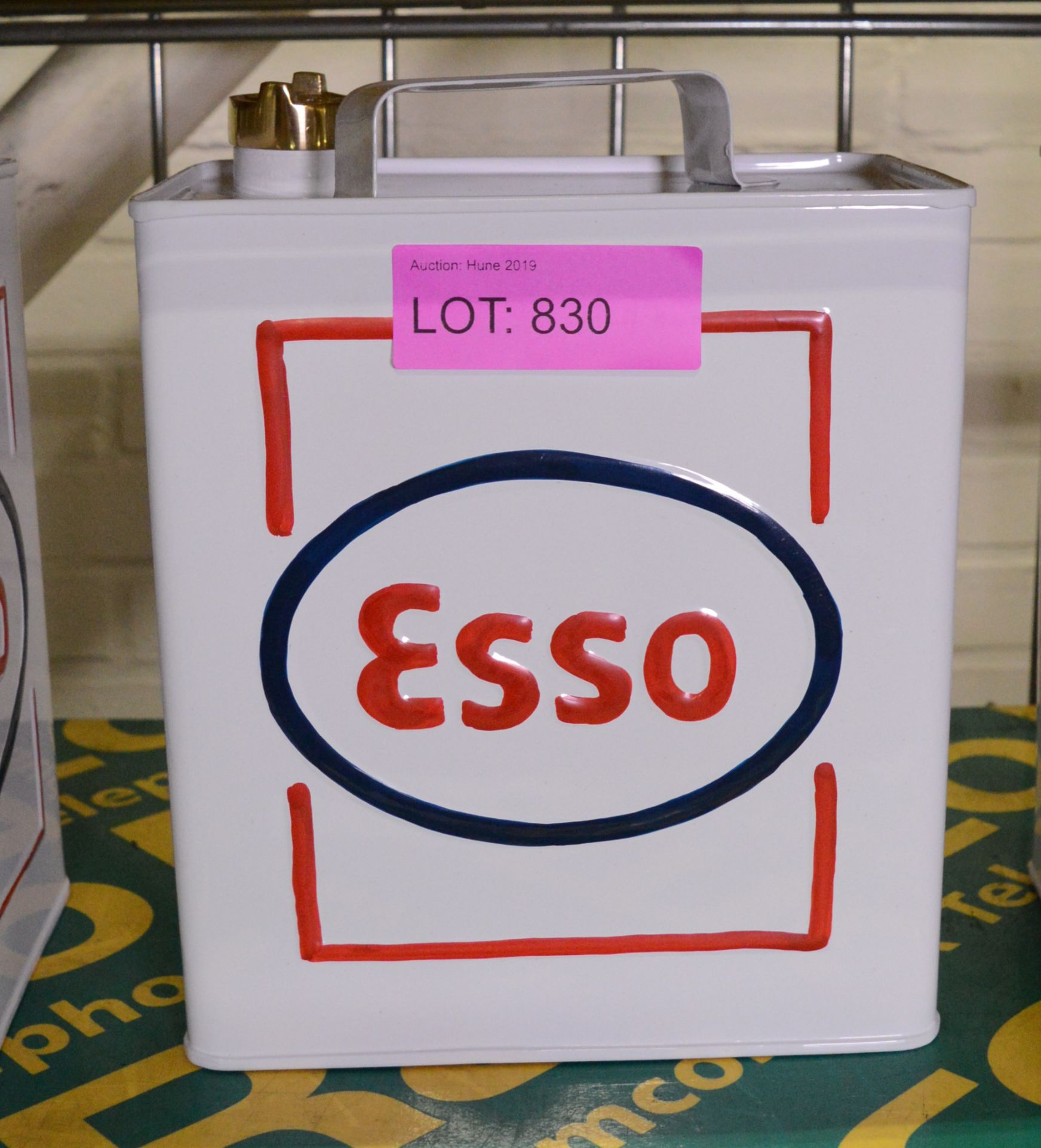 Rectangular Esso Oil Can.