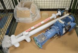Glass Lined Temperature Probe & Stirrer Unit. Lenze Sirrer Gearbox with 0.75kW Motor.