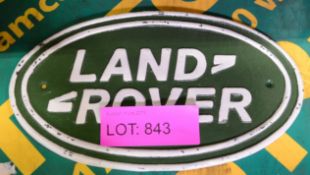 Land Rover Cast SIgn.