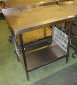 Stainless steel table - 90 x 65cm