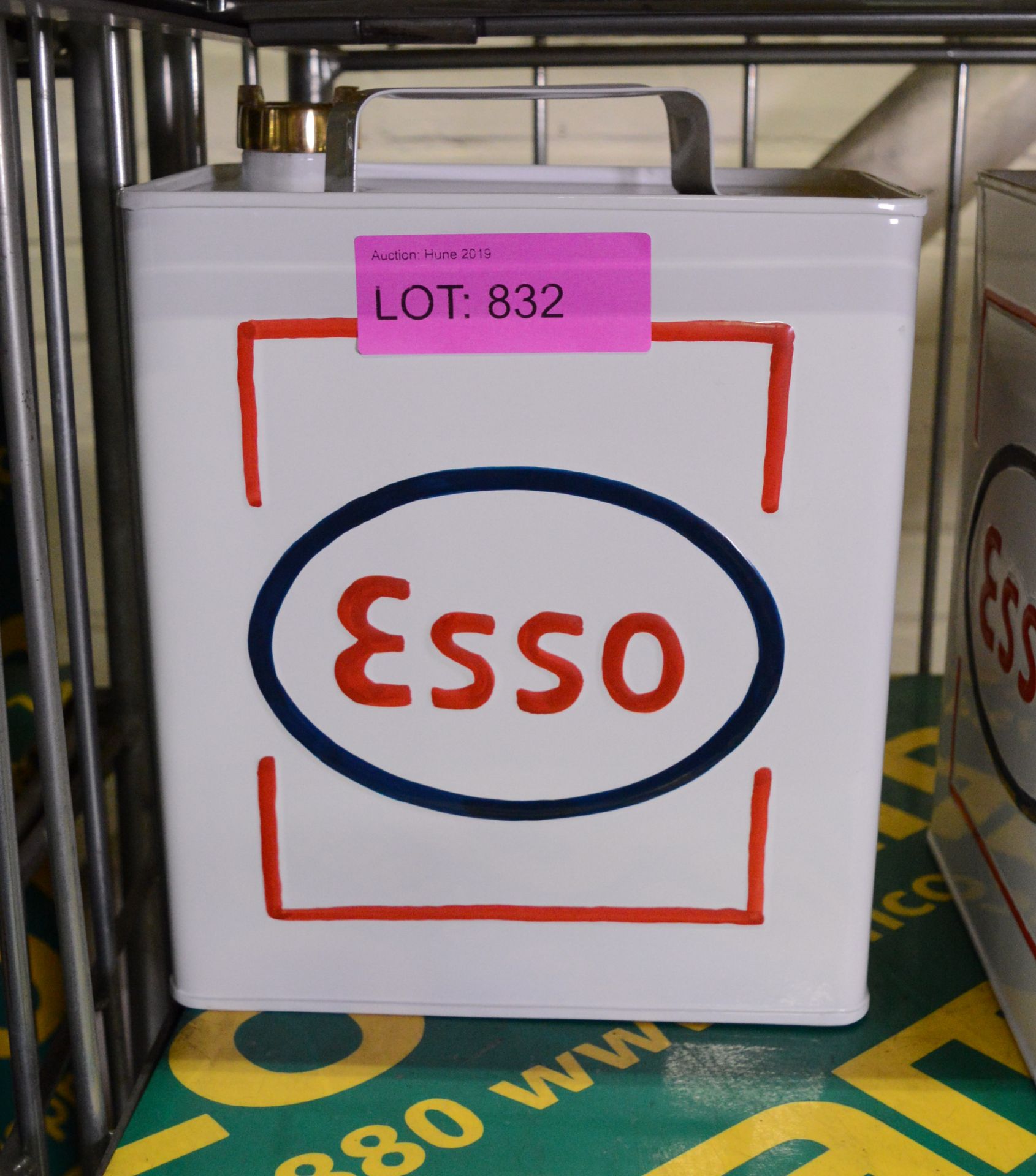 Rectangular Esso Oil Can.