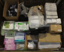 Medical Supplies - Assorted Surgical Gloves, Gauze, Foil Bowls