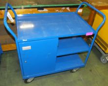 Metal Trolley With Cupboard L1100 x W600 x H1040mm