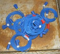 10x10m x 16A Tent Electrical Cables - Blue