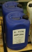 2x 25LTR 0-1178 OEP 250 - COLLECTION ONLY