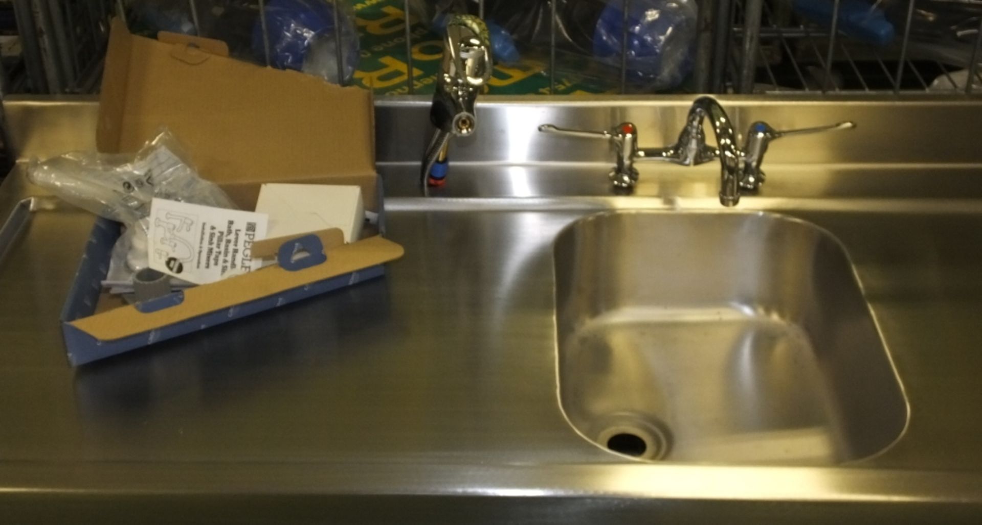 Stanless Steel Single Sink With Showerhead L2000 x W740 x H1000 - Image 2 of 3