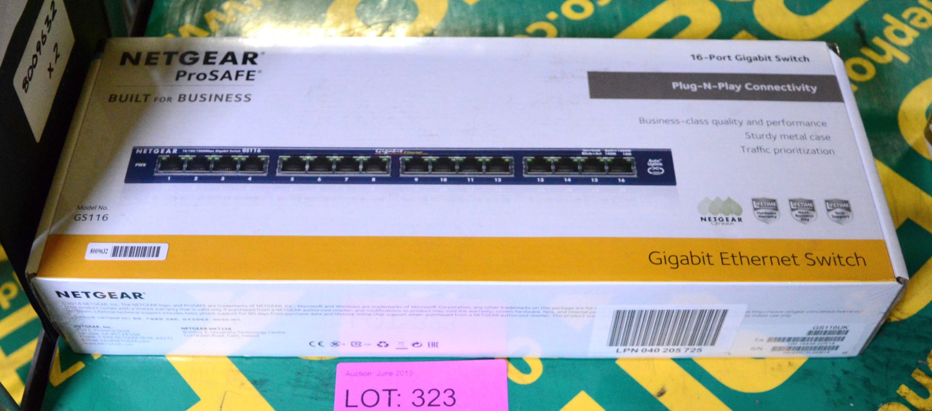 Netgear ProSAFE 16-Port Ethernet Switch.