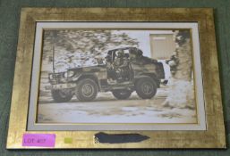 Framed Military Picture.