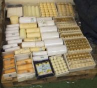 Pallet of Various Candles