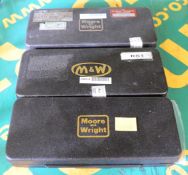 3x Moore & Wright Micrometers 1-2".