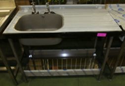 Stanless steel Single Sink Unit L 1200 x W 600 x H 970