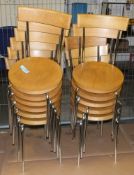 12x Stackable Wooden Chairs