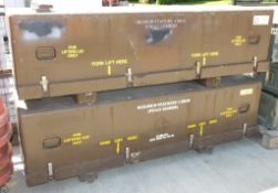 2x Large Brown Ammo Storage Case