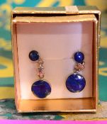 Blue Earring Set In A Box