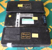 3x Moore & Wright Micrometers 1-2".