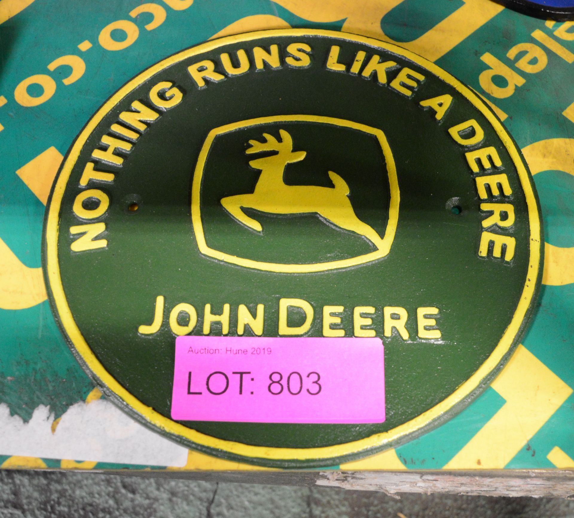 John Deere Cast Sign.