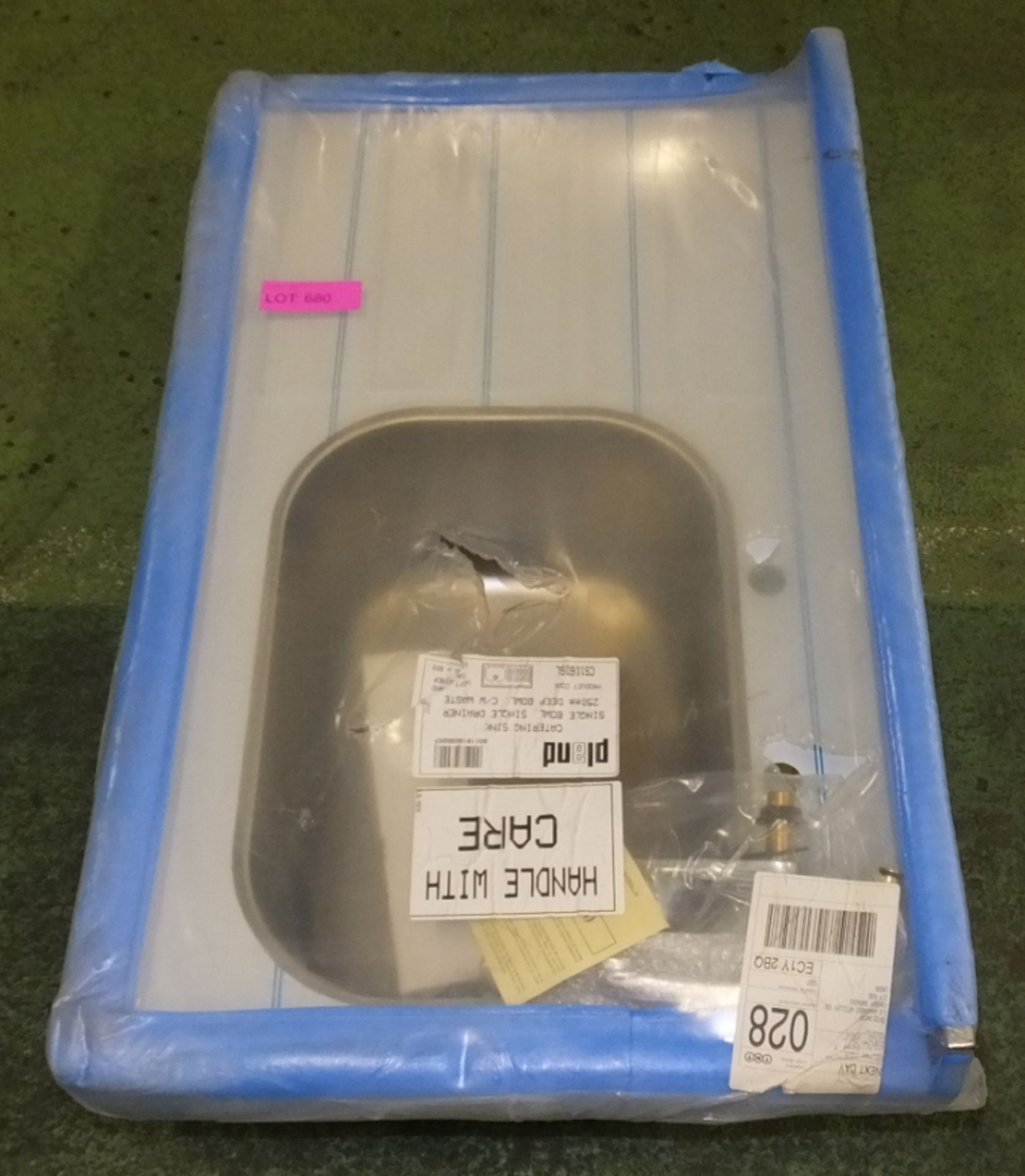 Stainless steel Single Sink Unit L 1000 x W 600 - no frame