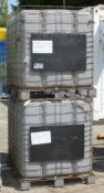 2x 1000 LTR IBC Containers in frames