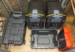 4x Plastic Tool boxes