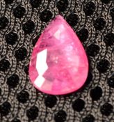 One Pear Shape Ruby. Weight 2.76 Carats.