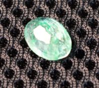 One Oval Shape Emerald. Weight 2.00 Carats.