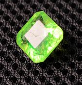 One Emerald Variation Cut Quartz. Weight 9.53 Carats.