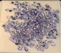 Natural Tanzanites. Shape Oval Mixed Cut. Approximately 265. Colour Blue. Weight 30.93 Carats.