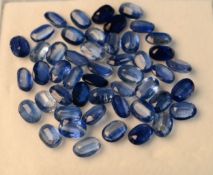 Natural Kyanite. Shape Oval Mixed Cut. Approximately 49. Colour Blue. Weight 45.55 Carats.