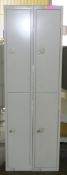 2x Personnel Lockers W300 x L 300 x H1800 2 Door