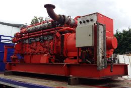 Dornam / Perkins 8 Cylinder Turbo Gas 400KVA on open skid 415Volts 50/60hz