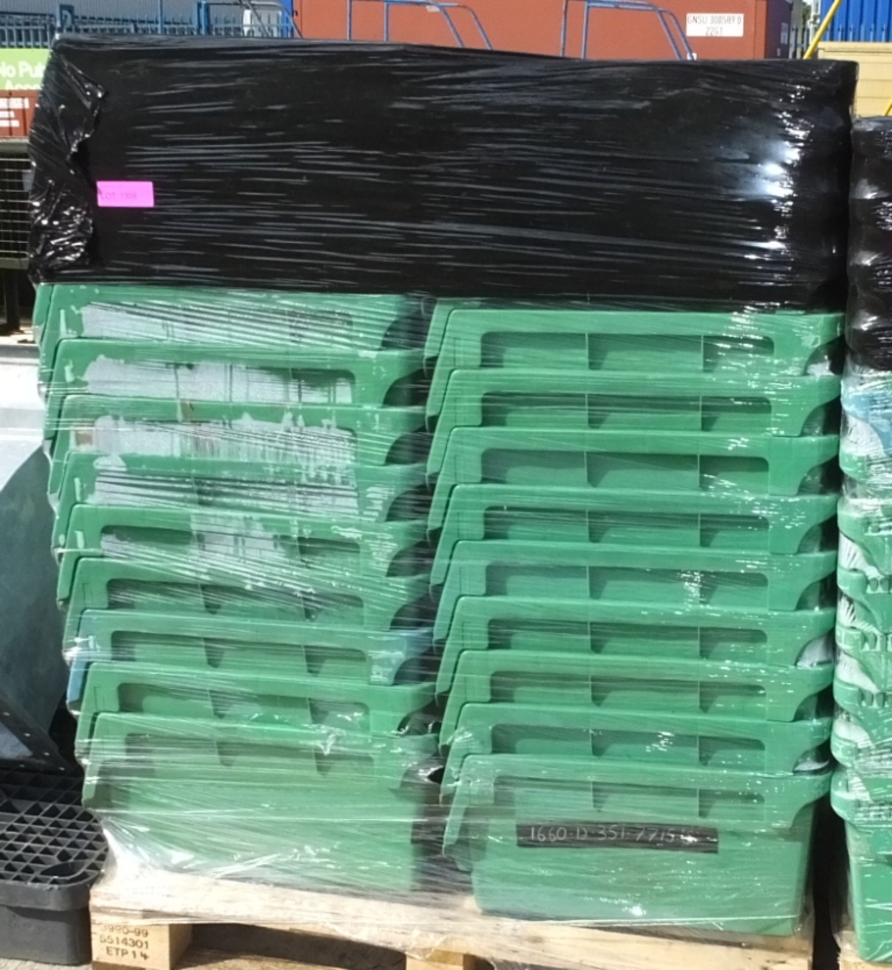 65x Green Open Fronted Storage Bins - Un stackable