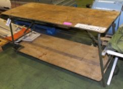 3x Wooden Table folding legs L1550 x W600 x H710mm