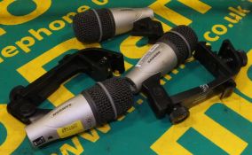 3x Samson Snare Microphones