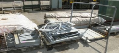 Metal walkway assembly - 3 pallets £5+Vat Lifting Charge Applied to this lot