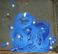 10x Tent Cables 15m x16A - Blue